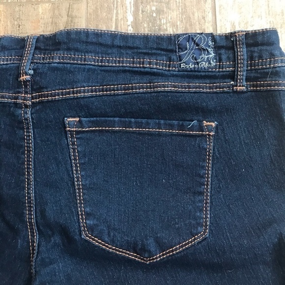 FADE to Blue stretch denim cut offs plus size 22W - Picture 7 of 10